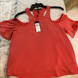 NWT BCBGMaxAzria Cold Shoulder Top
